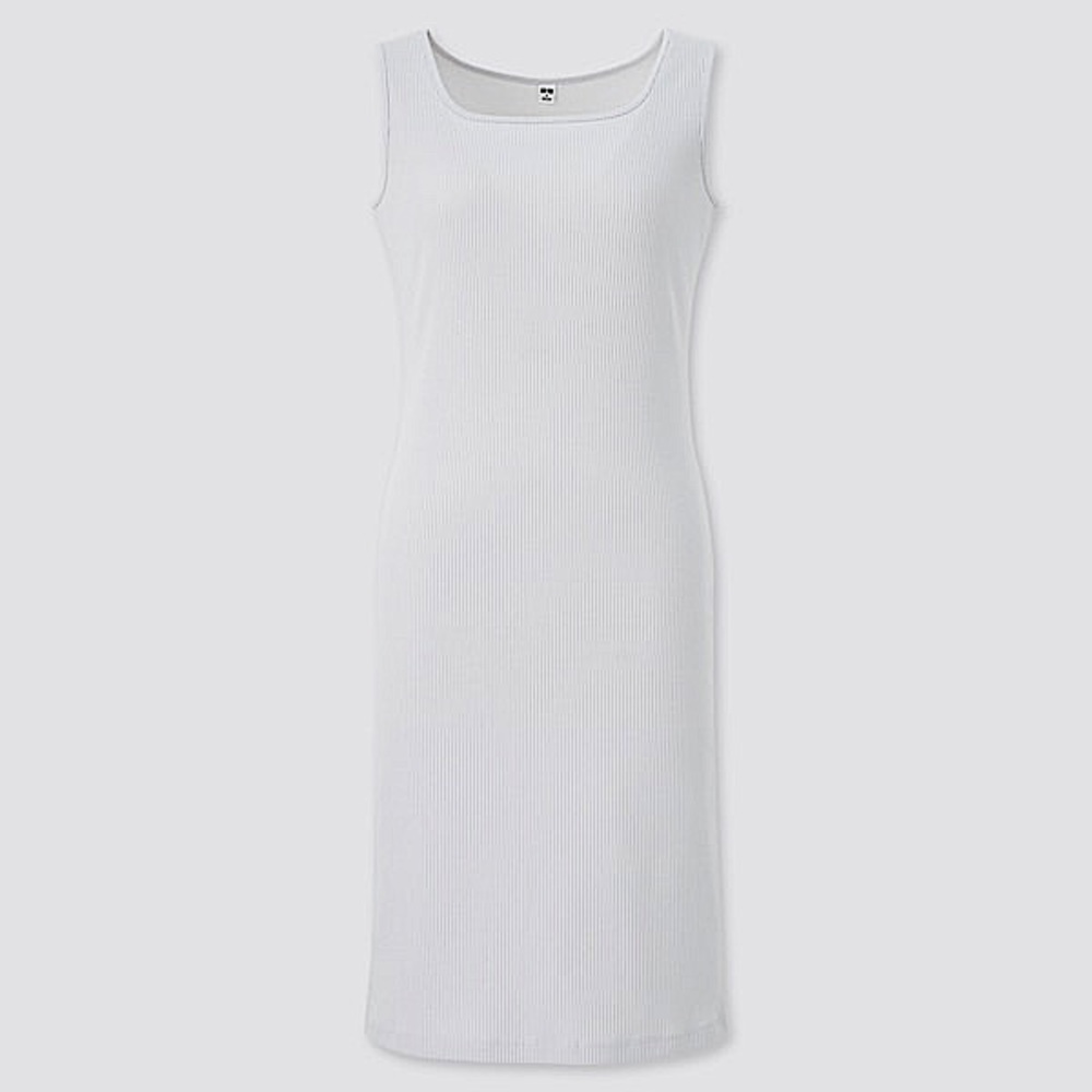 NWT Uniqlo Ribbed Square Neck Sleeveless Dress, Size XXS